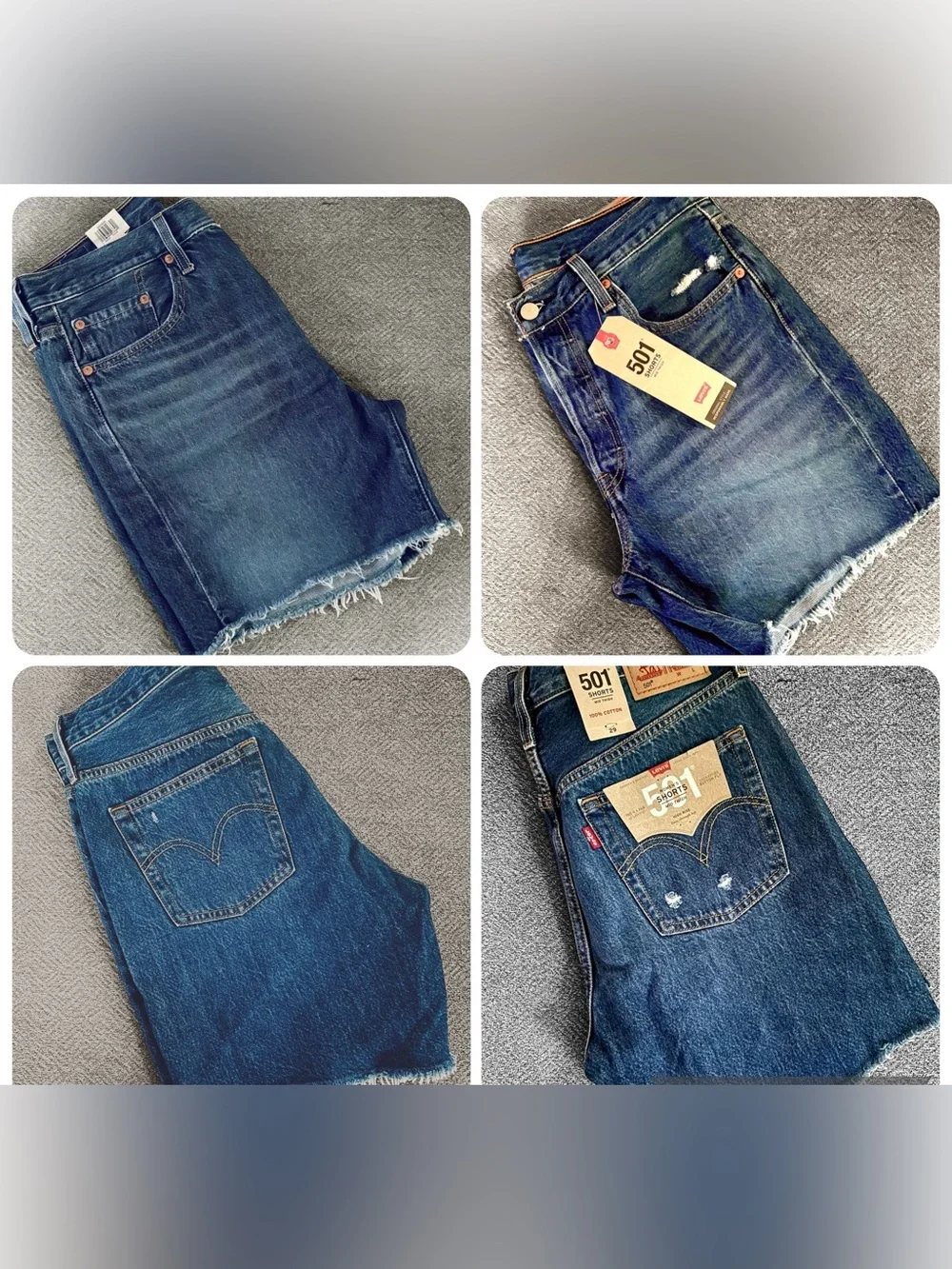 Levi’s 501 Mid thigh blue denim shorts